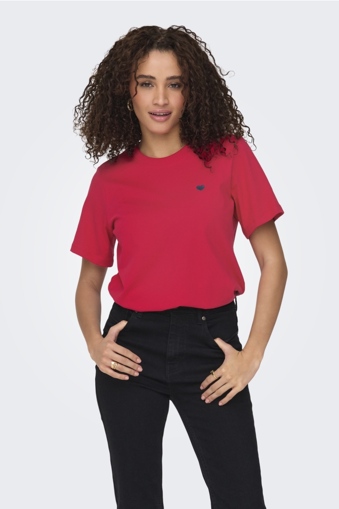 JDYPISA S/S PRINT TOP JRS NOOS 15298612 Ski Patrol/BITTERSWEET